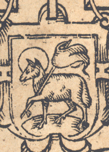 Bookmark Lamb, Czech Hymnal 1615